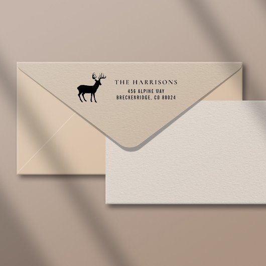 Rustic Deer Return-adres Zelfinktende Stempel