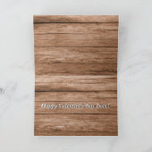 Rustic Deer Silhouette Hunting Valetines Day Kaart (Binnen)