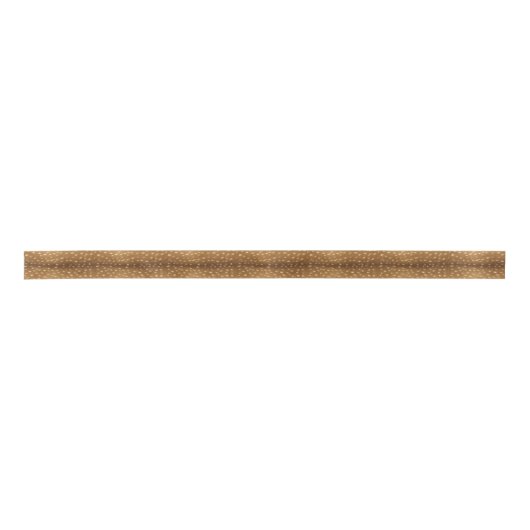 Rustic Deer Spotted Fawn Fur Satijnen Lint (Voorkant)