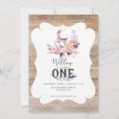 Rustic Deer Spring Birthday Kaart (Voorkant)