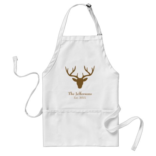 Rustic Deer Theme Standaard Schort (Voorkant)