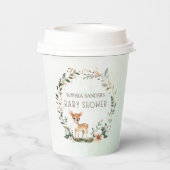 Rustic Deer-Themed Baby Shower Papieren Bekers (Achterkant)
