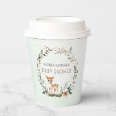 Rustic Deer-Themed Baby Shower Papieren Bekers (Voorkant)