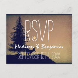 Rustic Deer Tree Wedding RSVP BRIEFKAARTEN