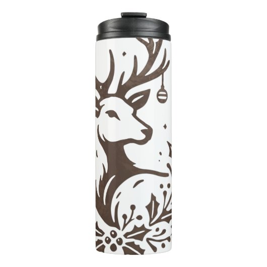 Rustic Deer Tumbler |  rendierontwerp Thermosbeker (Voorkant)