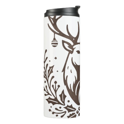 Rustic Deer Tumbler |  rendierontwerp Thermosbeker (Gedraaid links)