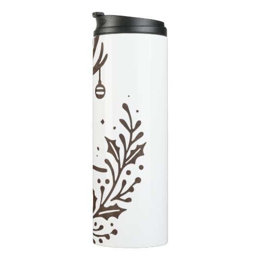 Rustic Deer Tumbler |  rendierontwerp Thermosbeker (Geroteerd rechts)