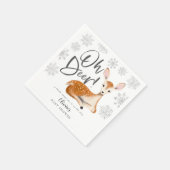 Rustic Deer Woodland Theme Grijs Baby shower Servet (Hoek)