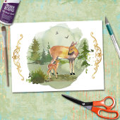 Rustic Deers Forest Adventure Gouden accenten Tissuepapier
