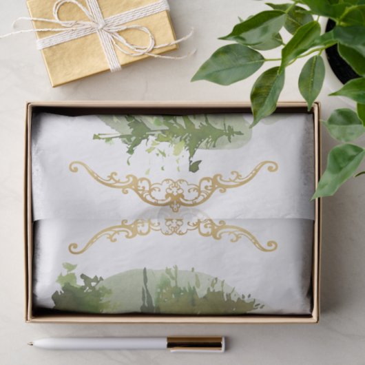 Rustic Deers Forest Adventure Gouden accenten Tissuepapier (Geschenk)