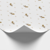 Rustic Delicate Tan Playful Branch Gift Cadeaupapier (Hoek)