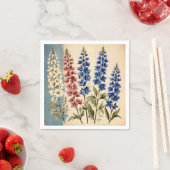 Rustic Delphinium Botanical Servet (Insitu)