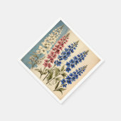 Rustic Delphinium Botanical Servet (Hoek)