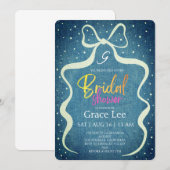 Rustic Denim Bridal Shower Invitation Kaart (Voorkant / Achterkant)