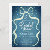 Rustic Denim Bridal Shower Invitation Kaart (Voorkant / Achterkant)