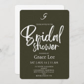 Rustic Denim Bridal Shower Invitation Kaart (Voorkant / Achterkant)