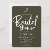 Rustic Denim Bridal Shower Invitation Kaart (Voorkant)