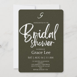 Rustic Denim Bridal Shower Invitation Kaart