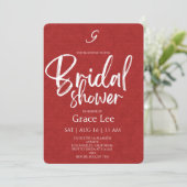 Rustic Denim Bridal Shower Invitation Kaart (Staand voorkant)