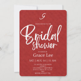 Rustic Denim Bridal Shower Invitation Kaart