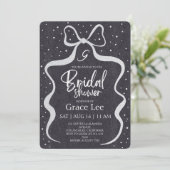 Rustic Denim Bridal Shower Invitation Kaart (Staand voorkant)