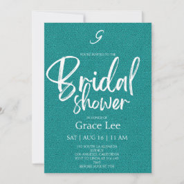 Rustic Denim Bridal Shower Invitation Kaart