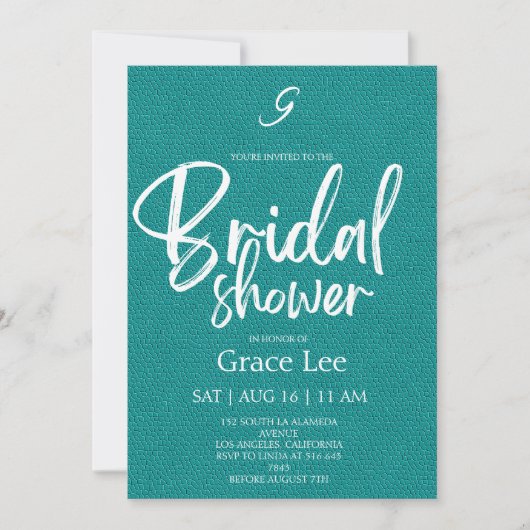 Rustic Denim Bridal Shower Invitation Kaart (Voorkant)