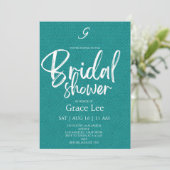 Rustic Denim Bridal Shower Invitation Kaart (Staand voorkant)