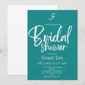 Rustic Denim Bridal Shower Invitation Kaart (Voorkant / Achterkant)