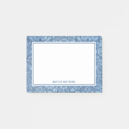 Rustic Denim Damask Jeans Texture Name Post-it® Notes