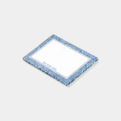 Rustic Denim Damask Jeans Texture Name Post-it® Notes (Schuin)