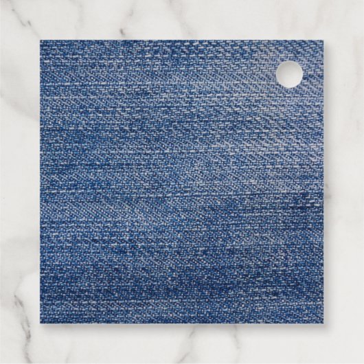Rustic Denim houdt van bedankt blauw Land Weddensc Bedankjes Labels (Achterkant)