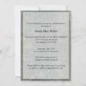 Rustic Denim Lace Bridal Shower Kaart (Achterkant)