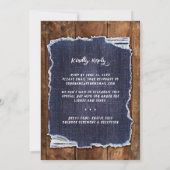Rustic Denim Lights Country Cowboy RSVP Wedding Kaart (Achterkant)