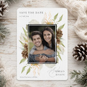 Rustic Denneappel Groene Foto Save the Date
