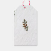 Rustic Denneappel Prettig Kerst Etiket Cadeaulabel (Achterkant)