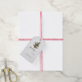 Rustic Denneappel Prettig Kerst Etiket Cadeaulabel (Met Touw)