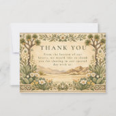 Rustic Desert Botanical Wedding Bedankkaart (Voorkant)