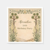 Rustic Desert Botanicals Birthday Servet (Voorkant)