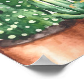 Rustic Desert Cactus Garden Baby shower Welkom Poster (Hoek)