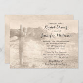 Rustic Desert Cactus Tan Vrijgezellenfeest Kaart (Voorkant / Achterkant)