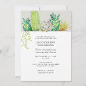 Rustic Desert Cactus Vrijgezellenfeest Waterverf Kaart (Voorkant)