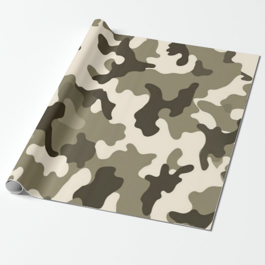 Rustic Desert Camo Wrapping Paper Cadeaupapier (Uitgerold)