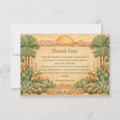 Rustic Desert Florals Birthday Bedankkaart (Voorkant)
