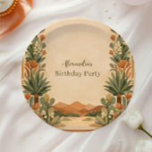 Rustic Desert Florals Birthday Papieren Bordje