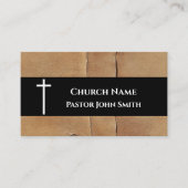 Rustic Desert Hide Brown Leather Church Visitekaartje (Voorkant)