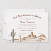 Rustic Desert laat het avontuur beginnen met Baby  Kaart (Voorkant)