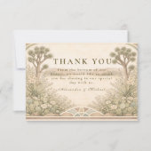 Rustic Desert Meadow Wedding Bedankkaart (Voorkant)