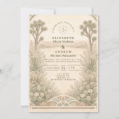 Rustic Desert Meadow Wedding Kaart (Voorkant)