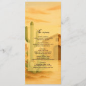 Rustic Desert Southwest Terracotta bruiloft Programmakaart (Voorkant)